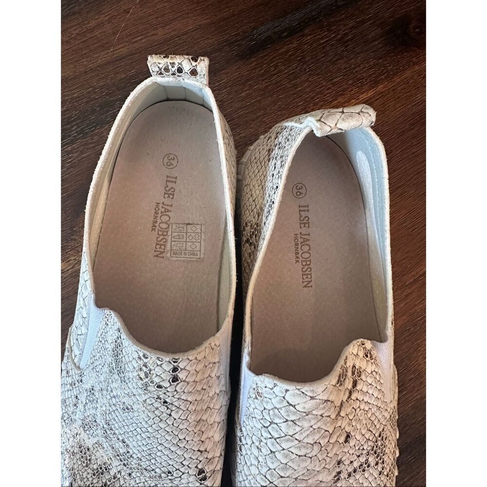 Ilse Jacobsen Tulip Platform Sneaker in metallic snakeskin - Picture 2 of 6
